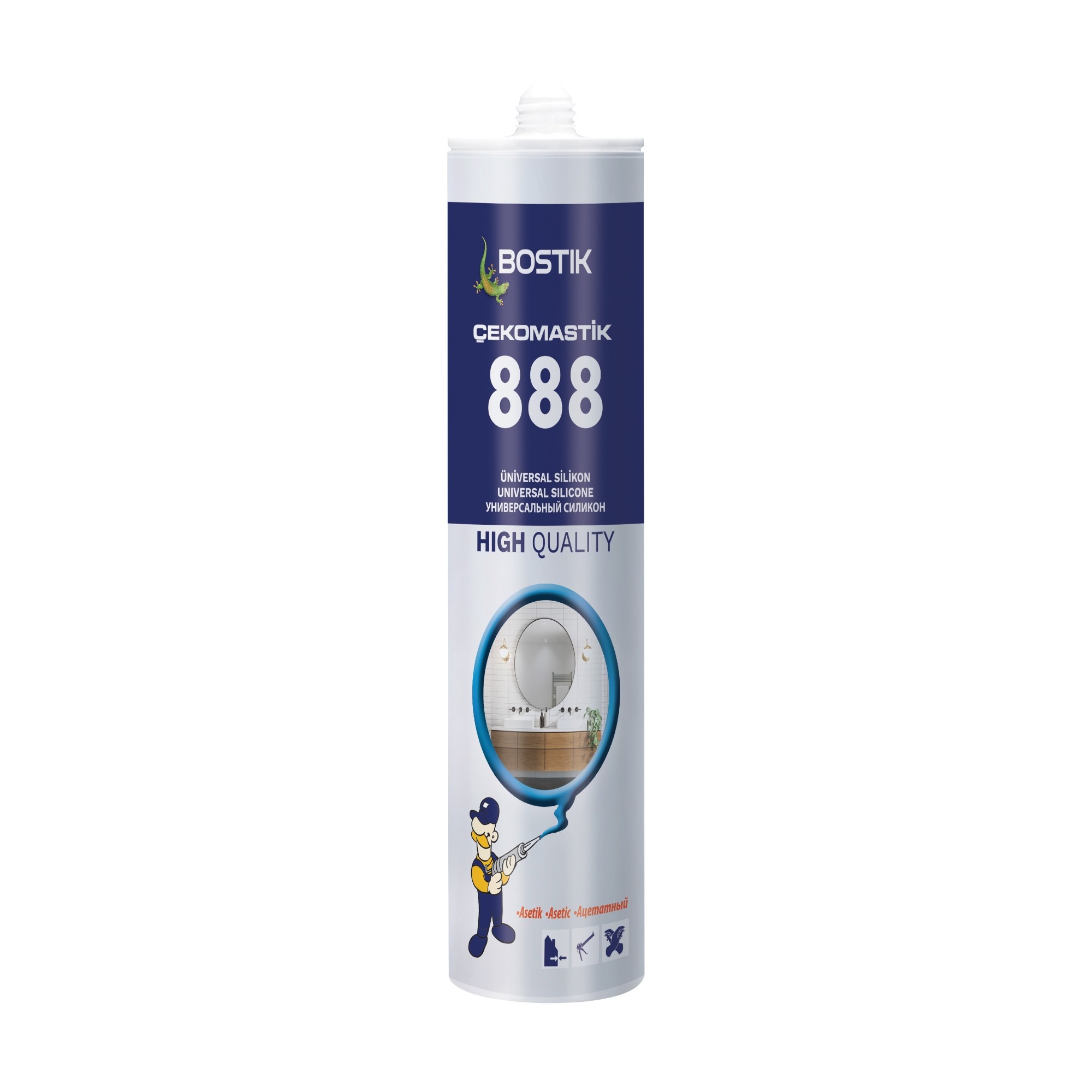 Çeko Silikon 280 Ml Siyah (888) - 25'li Paket