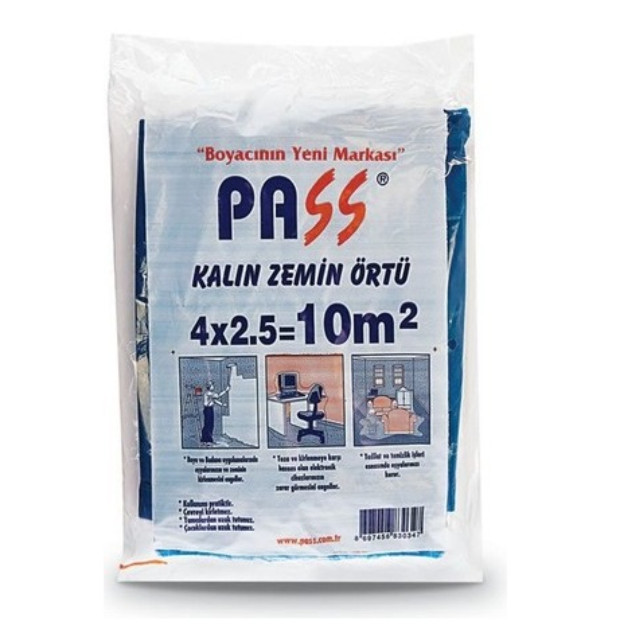 Pass 506k Kalın Pratik Branda 4x2.5=10 M² (150 Gr) - 50'li Paket