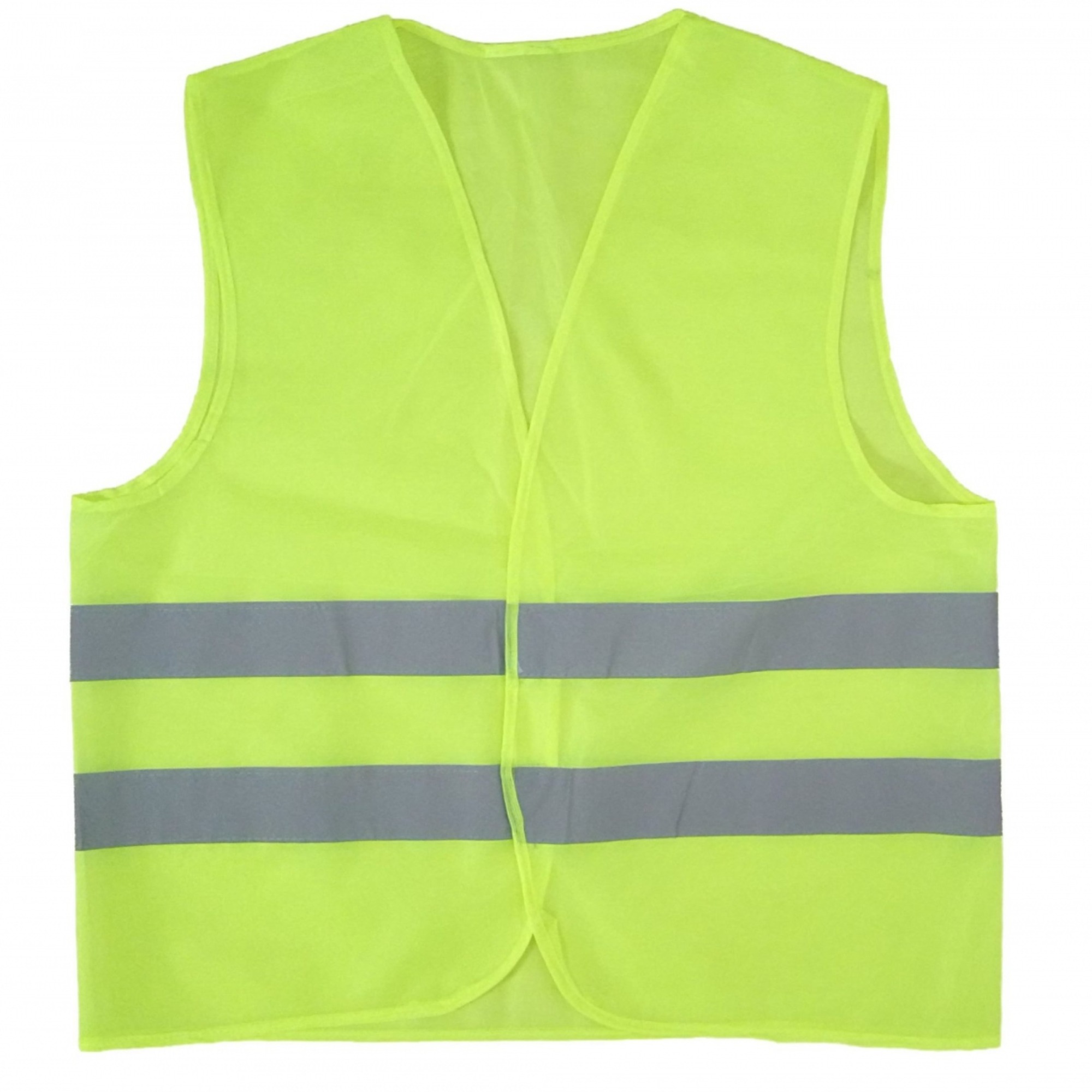 İkaz Yeleği Fosforlu 5 Cm 2 Çizgi Sarı - 10'lu Paket
