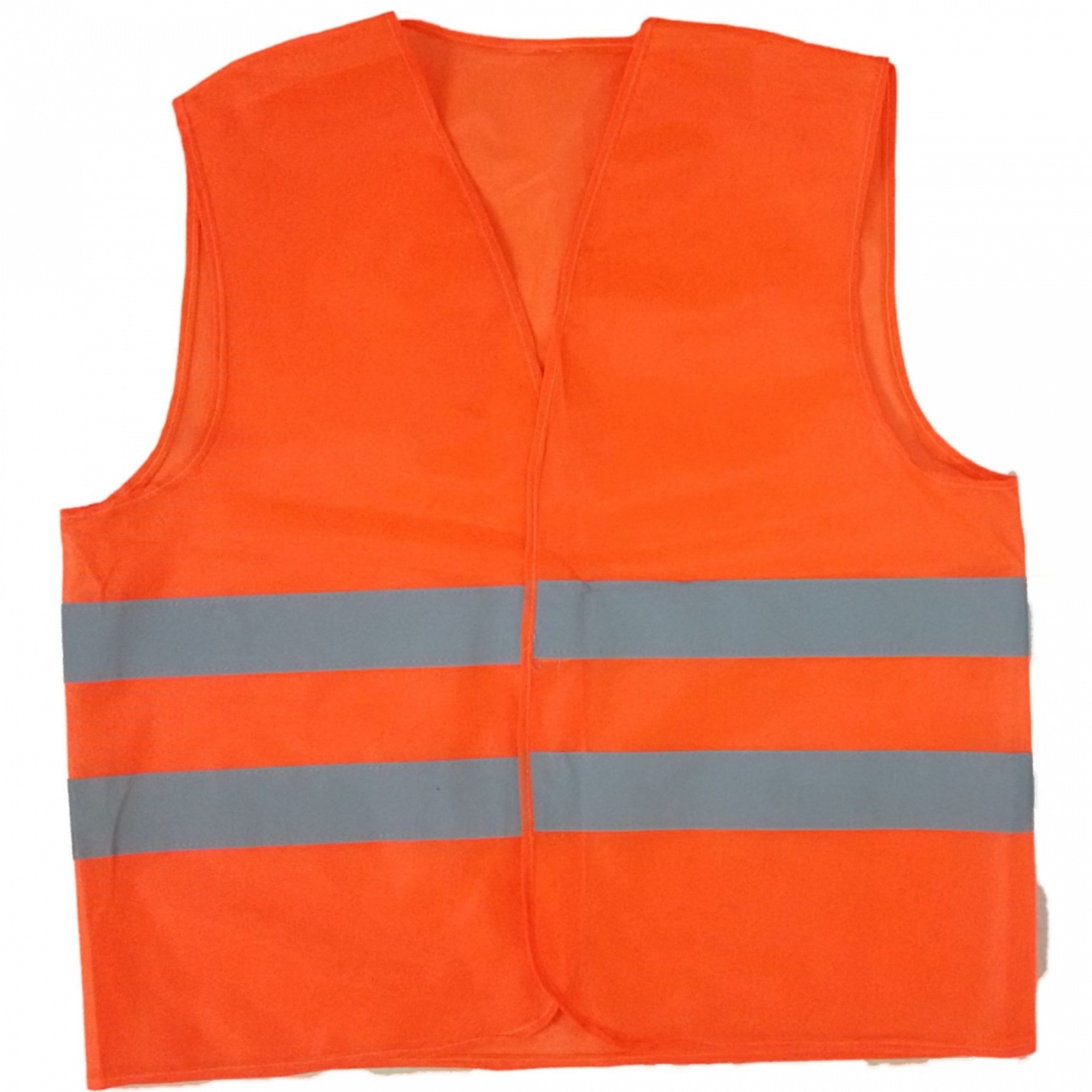 İkaz Yeleği Fosforlu 5 Cm 2 Çizgi Turuncu - 10'lu Paket