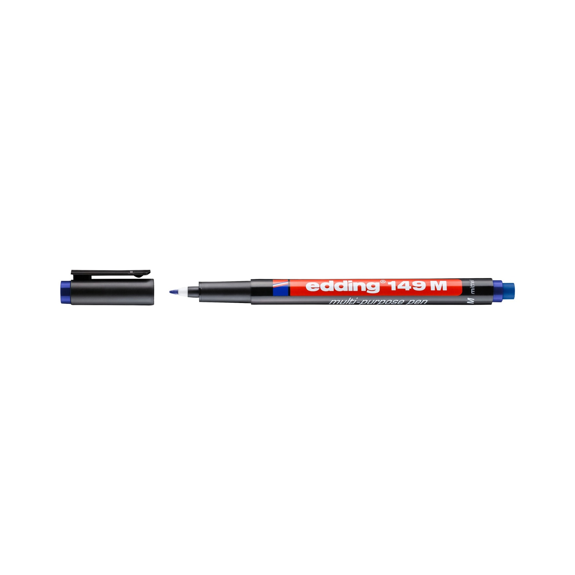 Edding 149 M Silgili Asetat Kalemi Mavi - 10'lu Paket