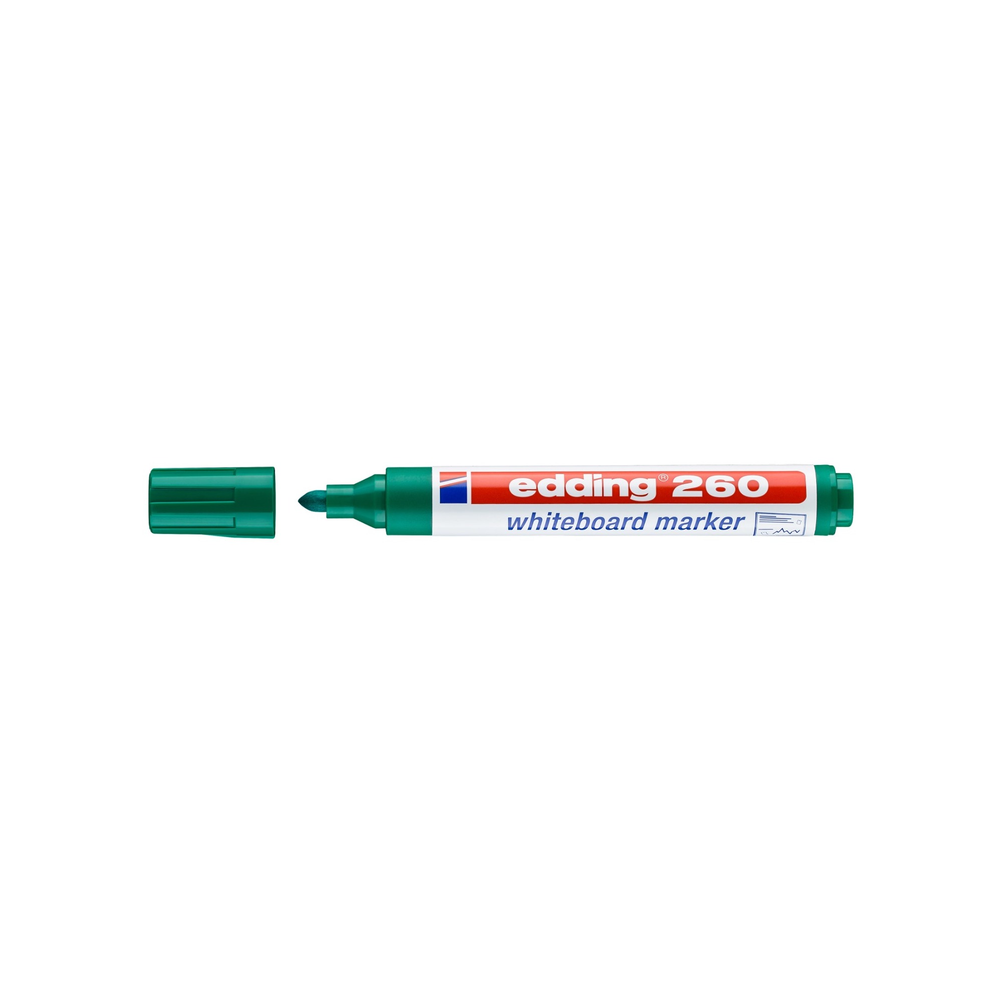 Edding 260 Yazı Tahtası Kalemi Yeşil - 10'lu Paket