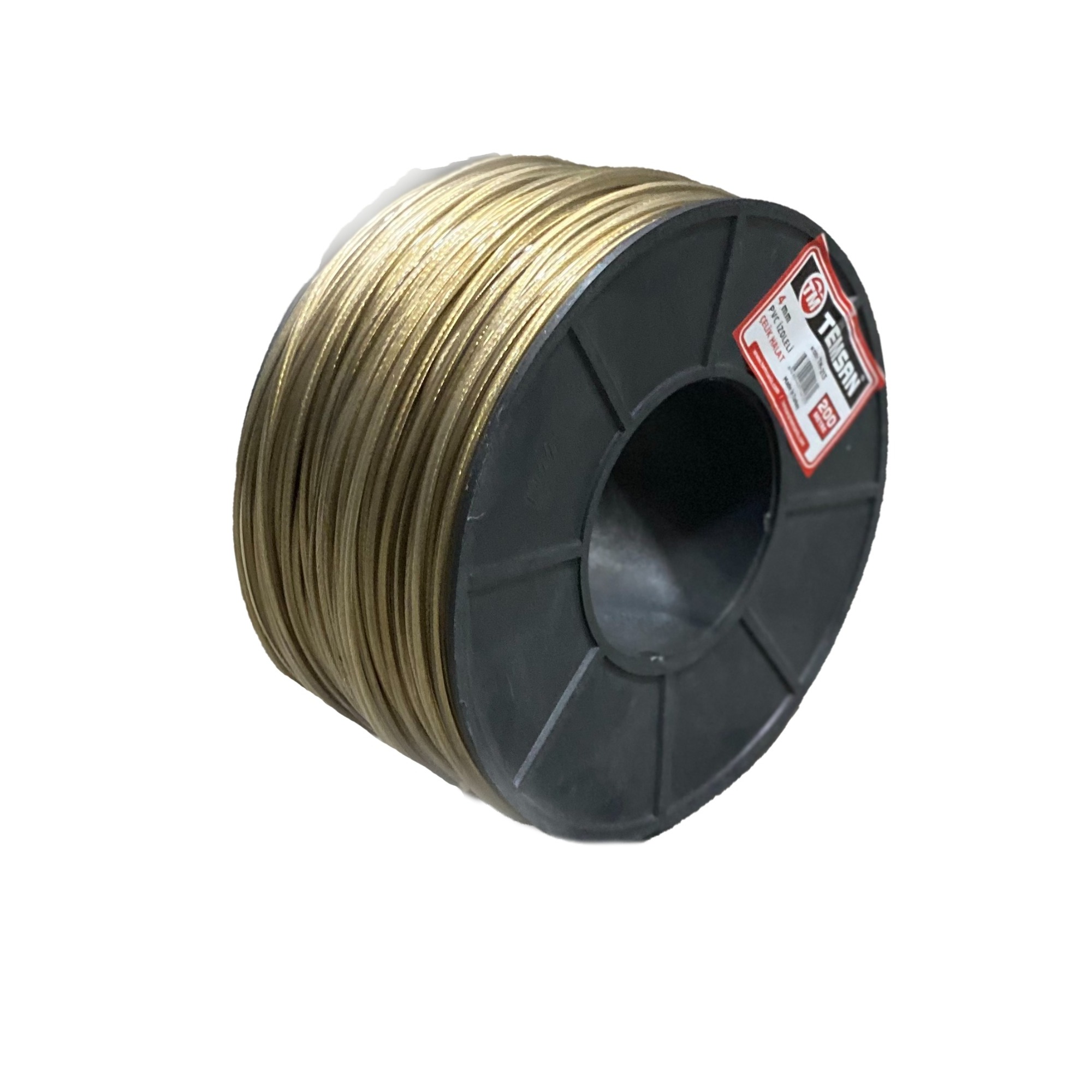 Şeffaf İzoleli Çelik Halat 4 Mm - 200 Metre