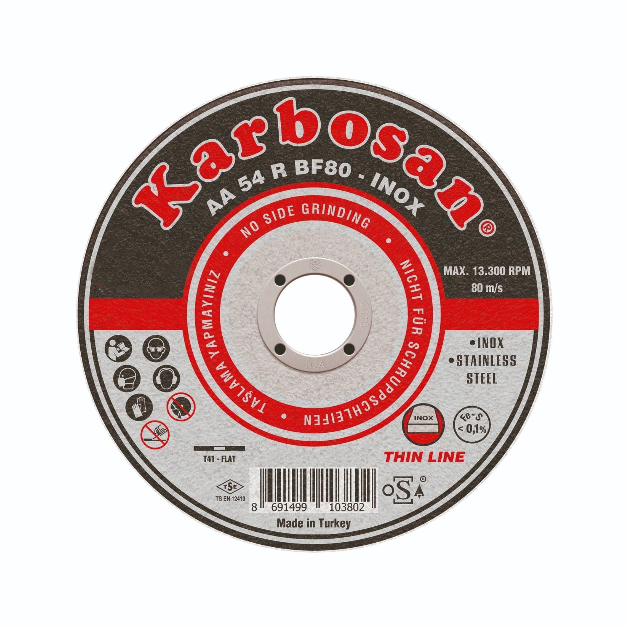 Karbosan İnox Thınlıne Kesici 115x1.0x22 (910380)  - 25'li Paket