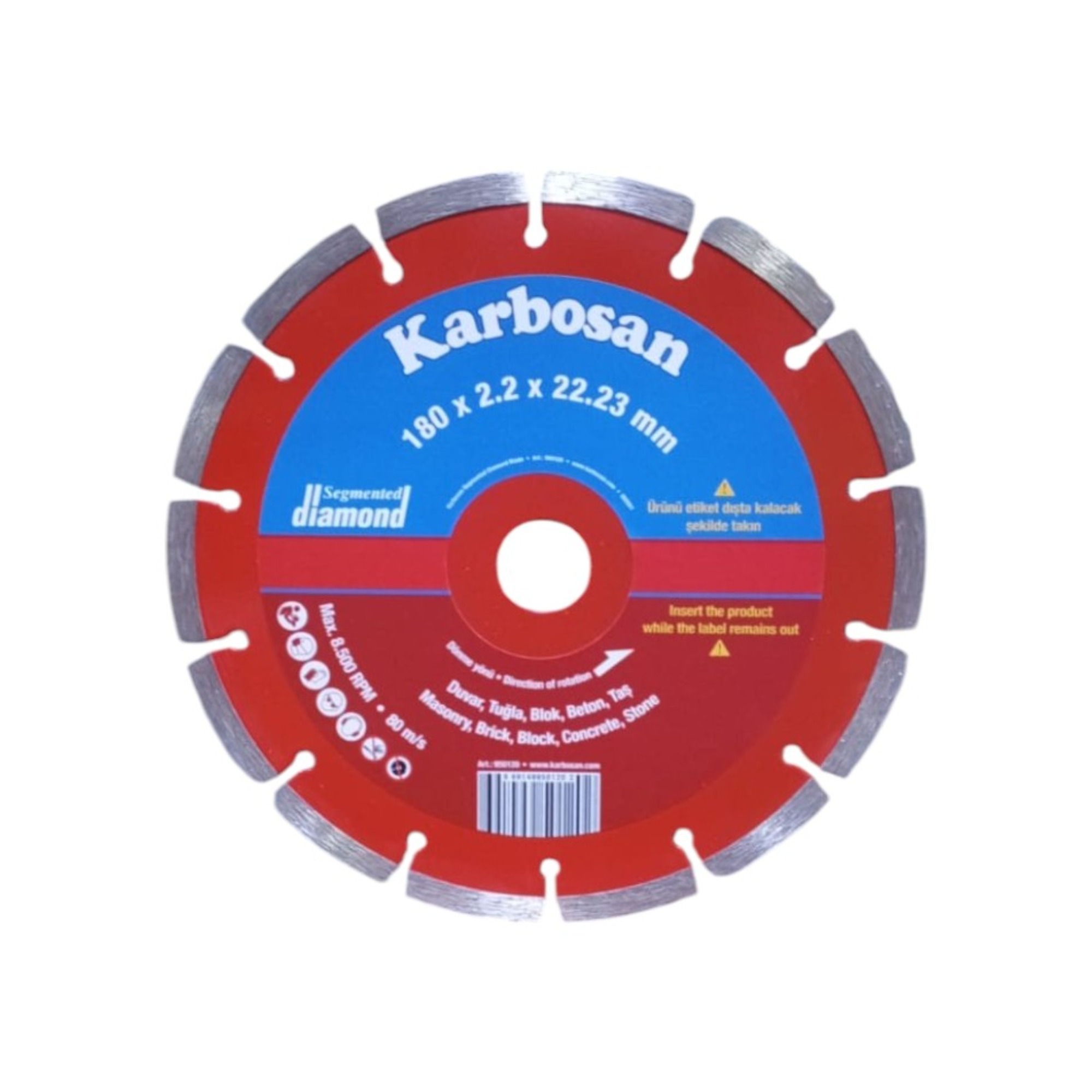 Karbosan Segmentli Elmas Kesici 180x2.2x22(950120) 