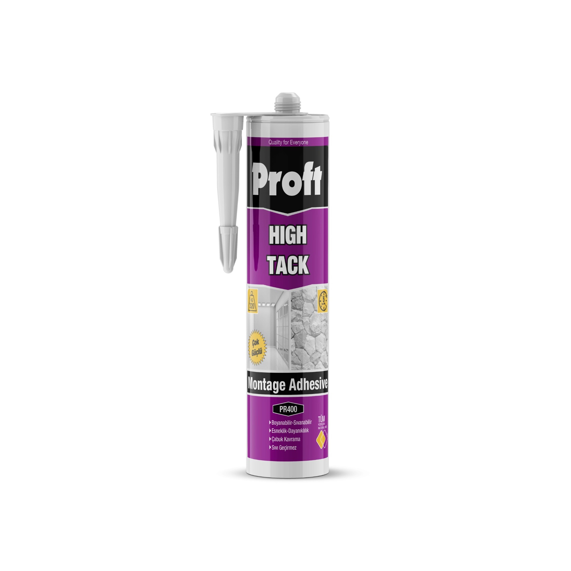 Proft Hıgh Tack Korniş Yapıştırıcı (pr400) 290 Ml - 12'li Paket