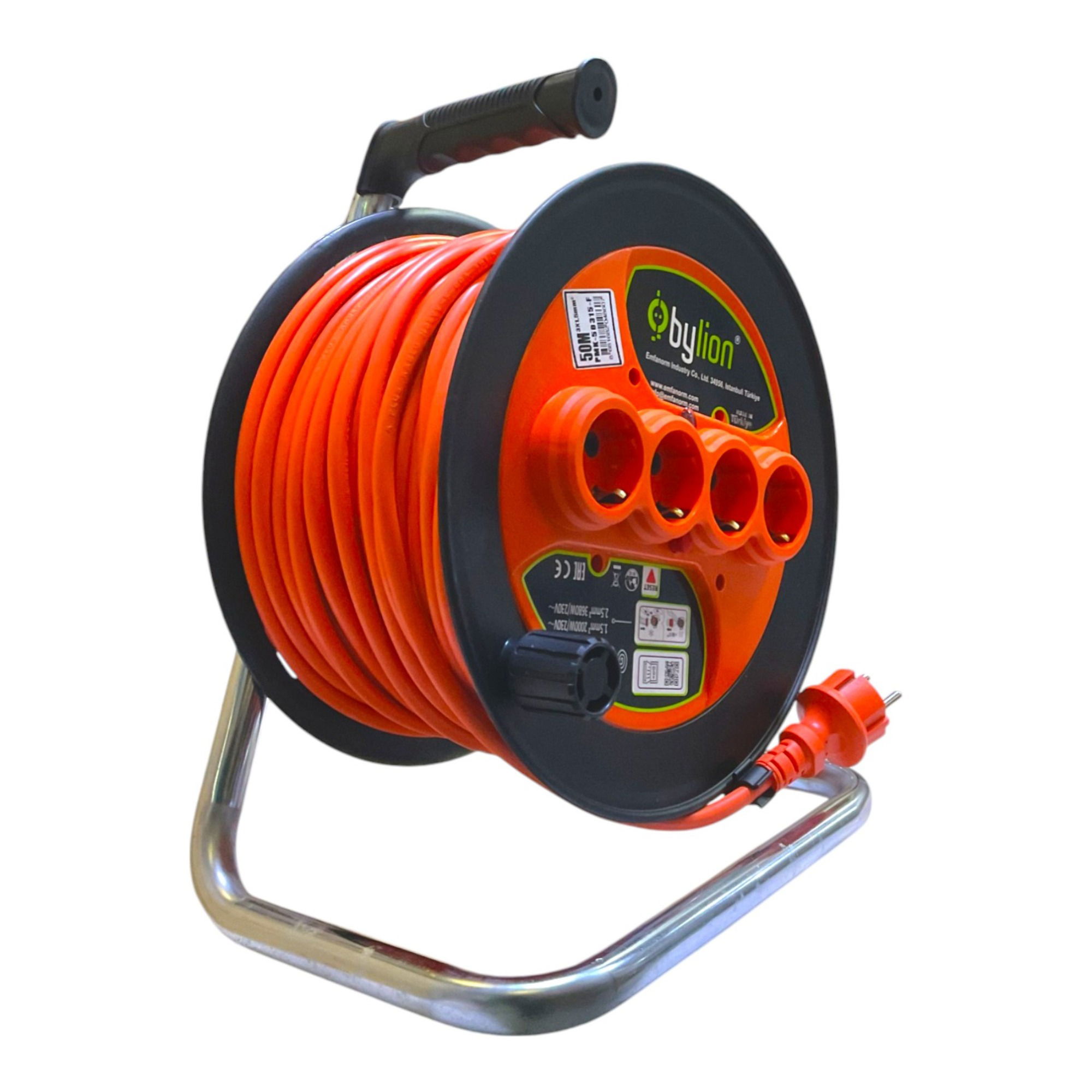 Bylion Seyyar Makara Kablo 3x1.5mm 50 Mt Pmk50315f