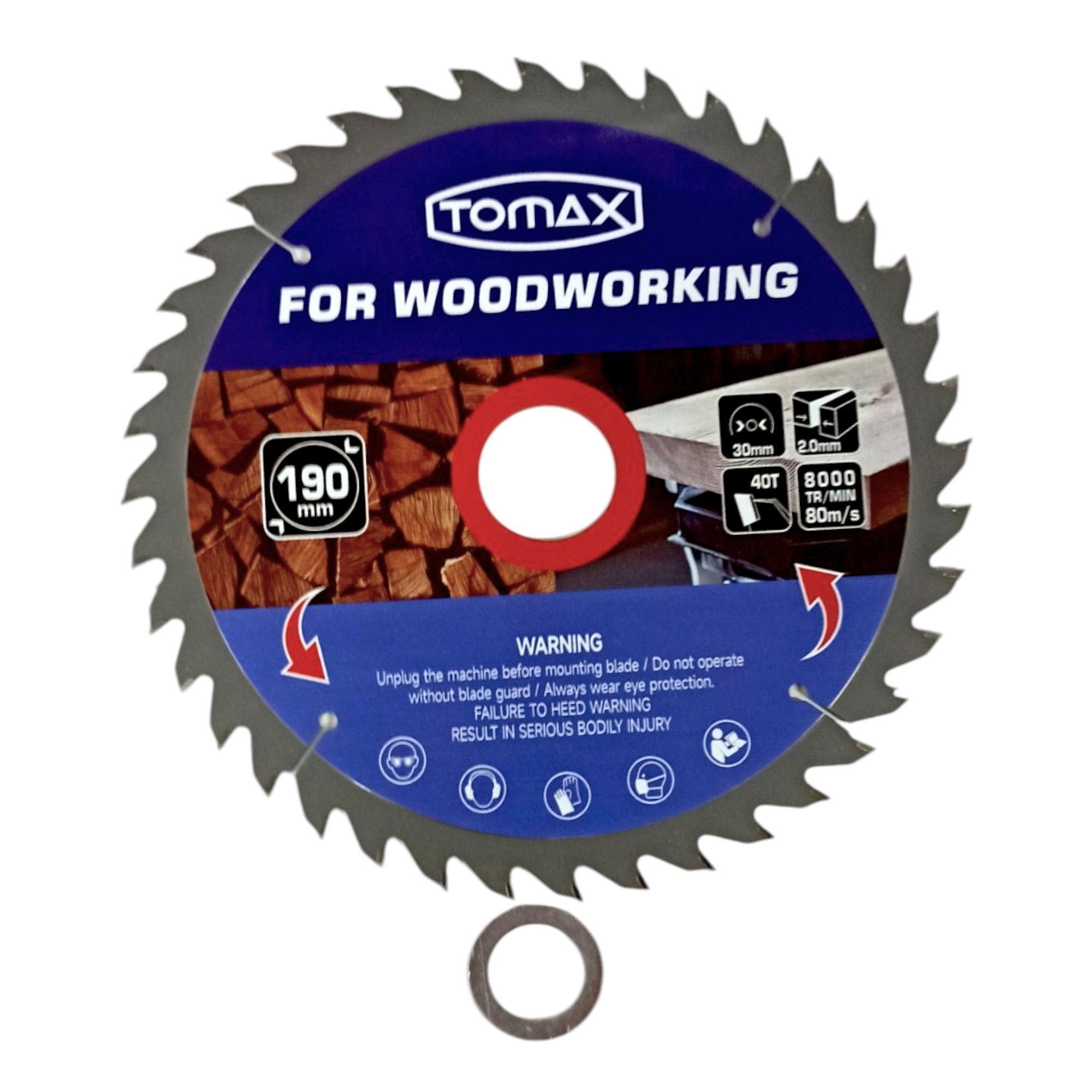 Tomax Sunta Kesme Testere 190x2.0x40t - 5'li Paket