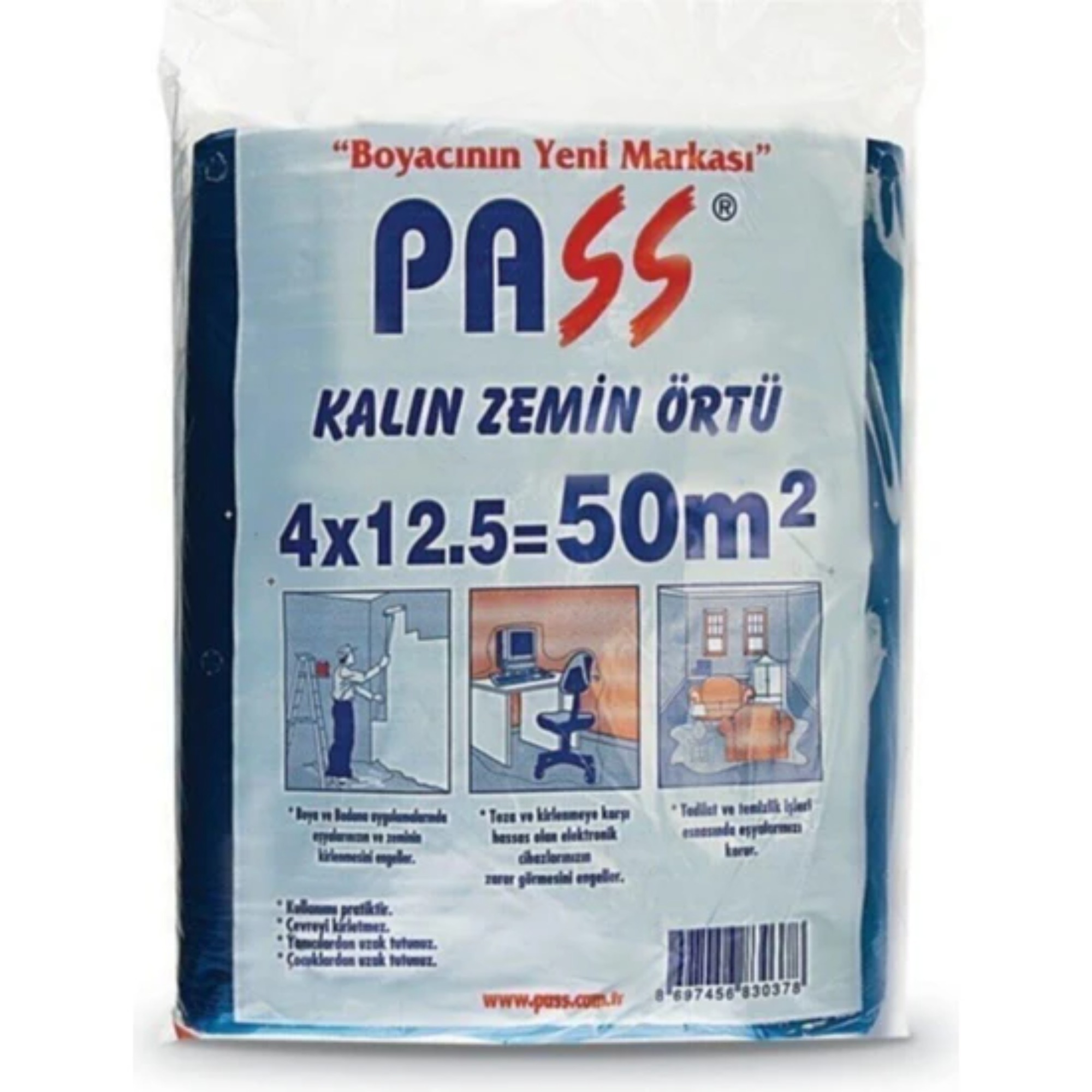 Pass 506k Kalın Pratik Branda 4x12.5=50 M²(750 Gr) - 20'li Paket