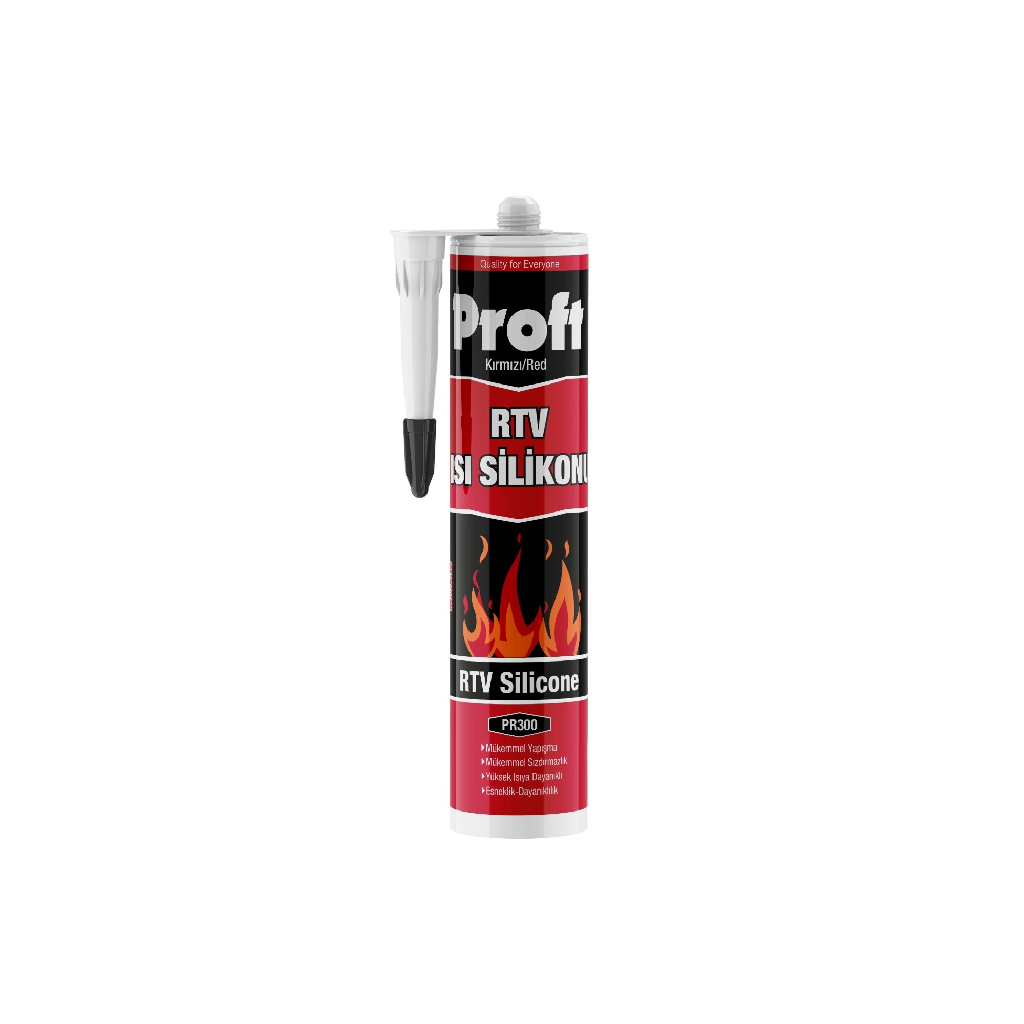 Proft Isı Silikon Kırmızı (pr300) 310 Ml - 24'lü Paket