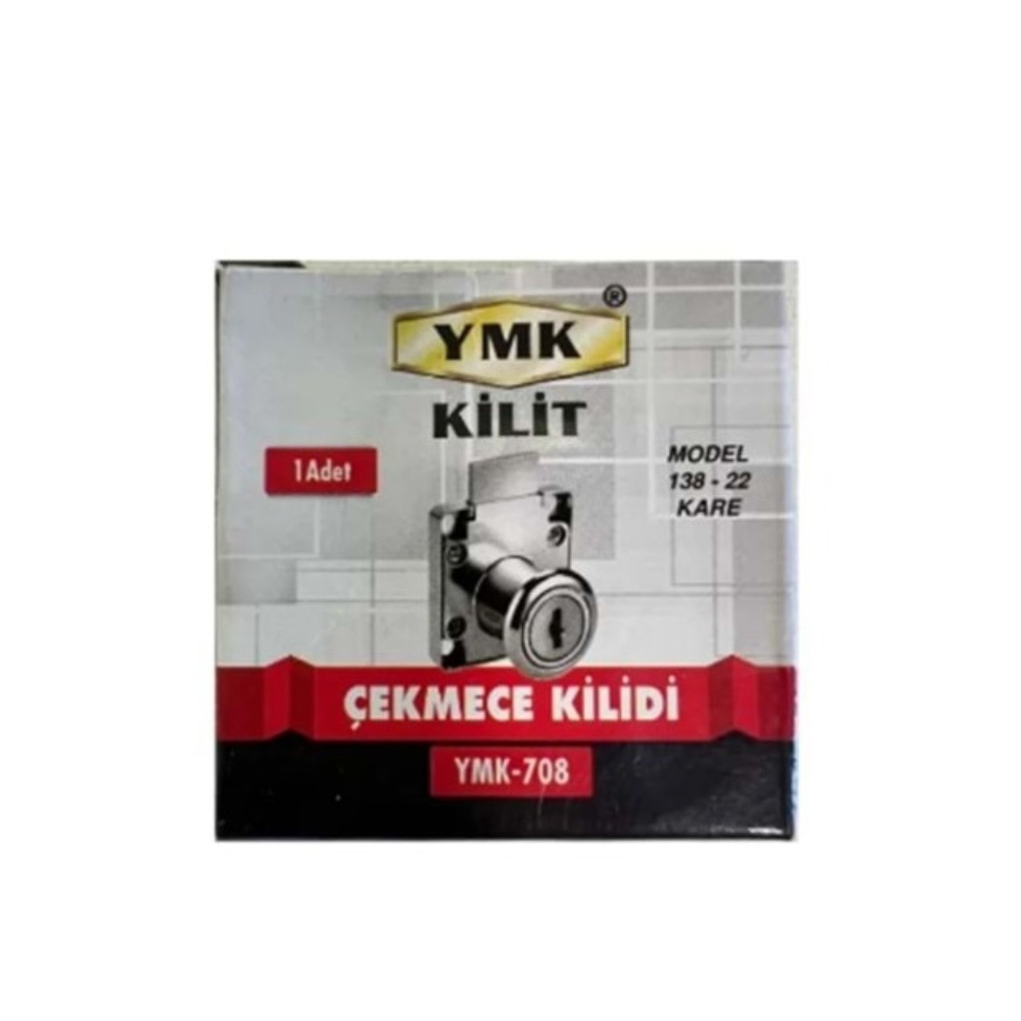 Ymk Kare Çekmece Kilidi 138-22 Ymk-708 - 12'li Paket