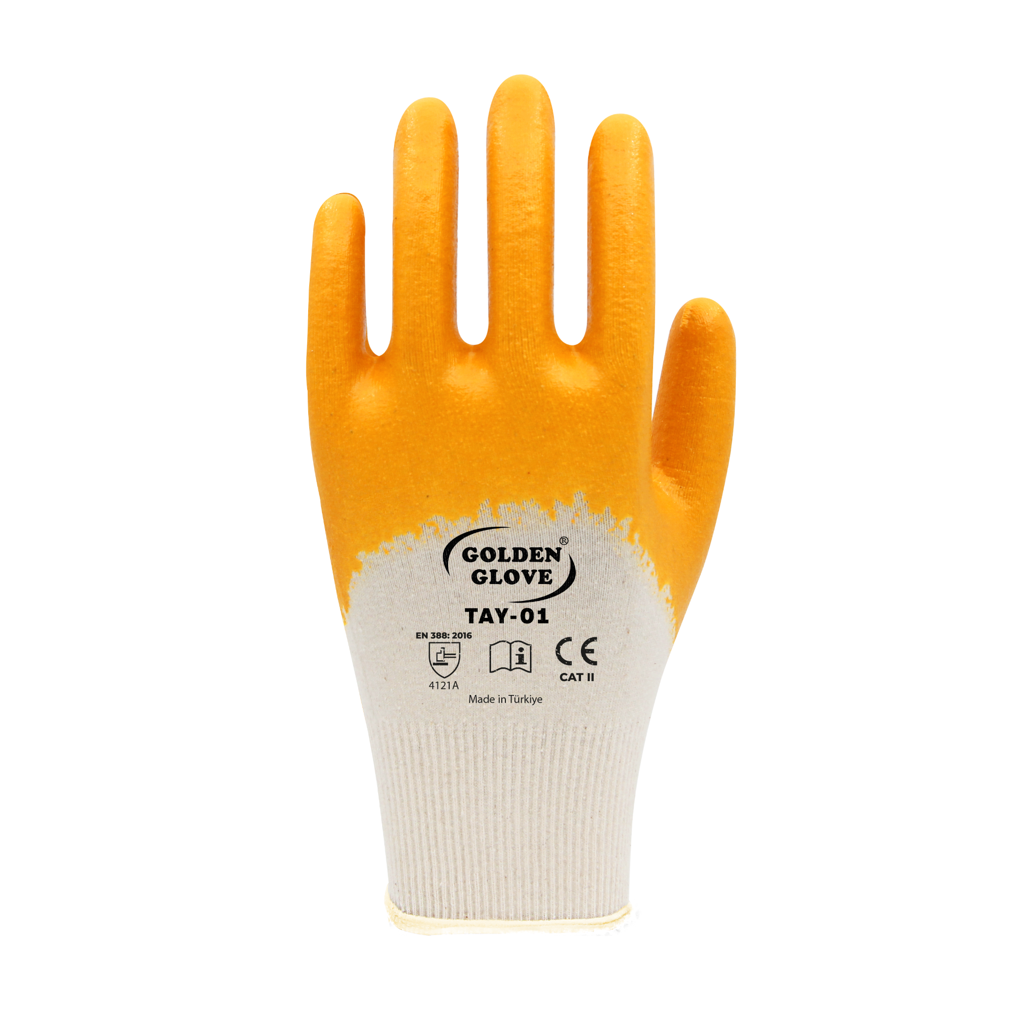 Golden Glove Tay-01 Nitril Eldiven Sarı No:10  - 72'li Paket