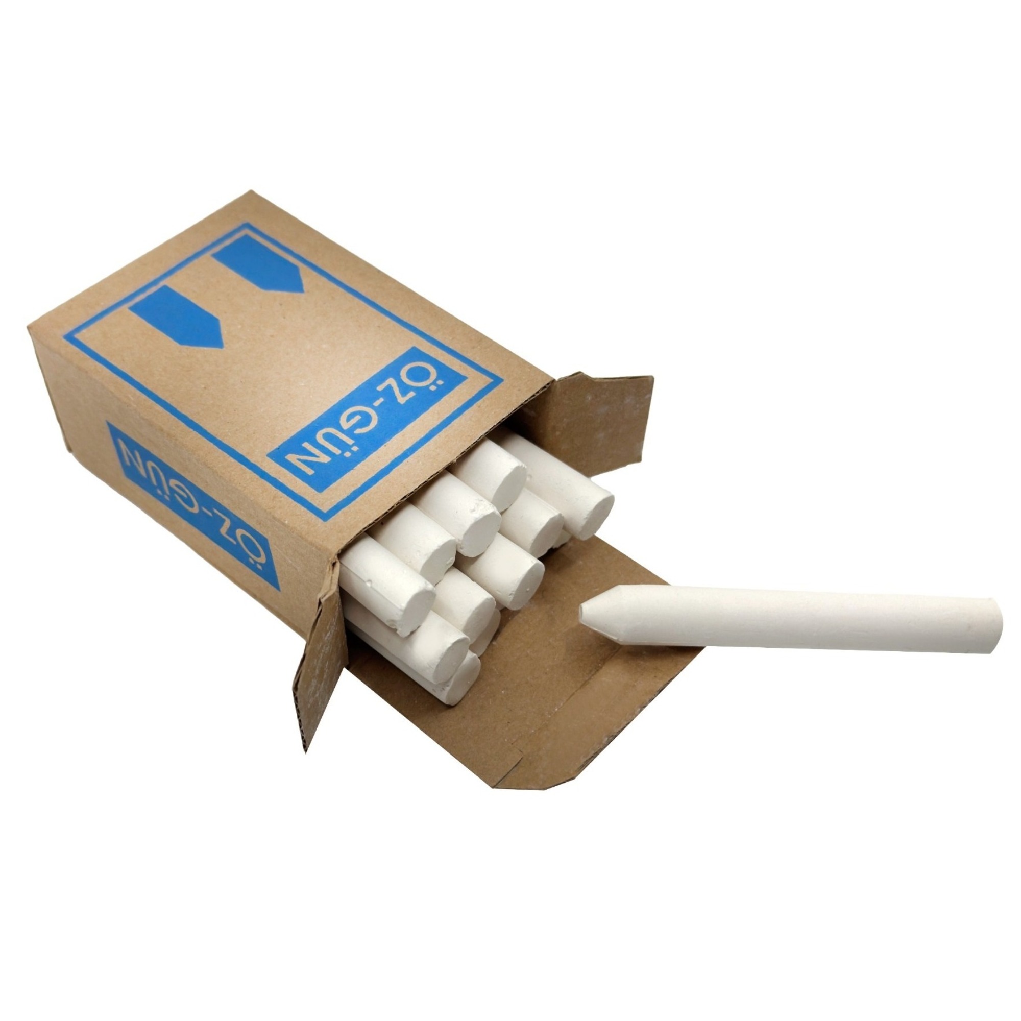 Tozsuz Beyaz Yuvarlak Tebeşir (15 Li) - 10'lu Paket