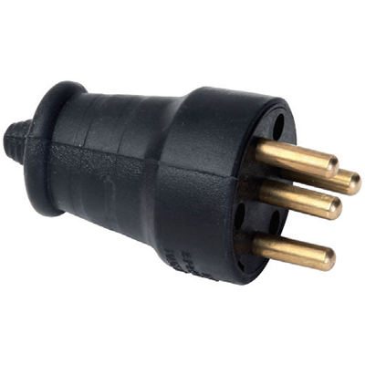 Far Kauçuk Trifaze Erkek Fiş 3x25 (37111101) - 25'li Paket