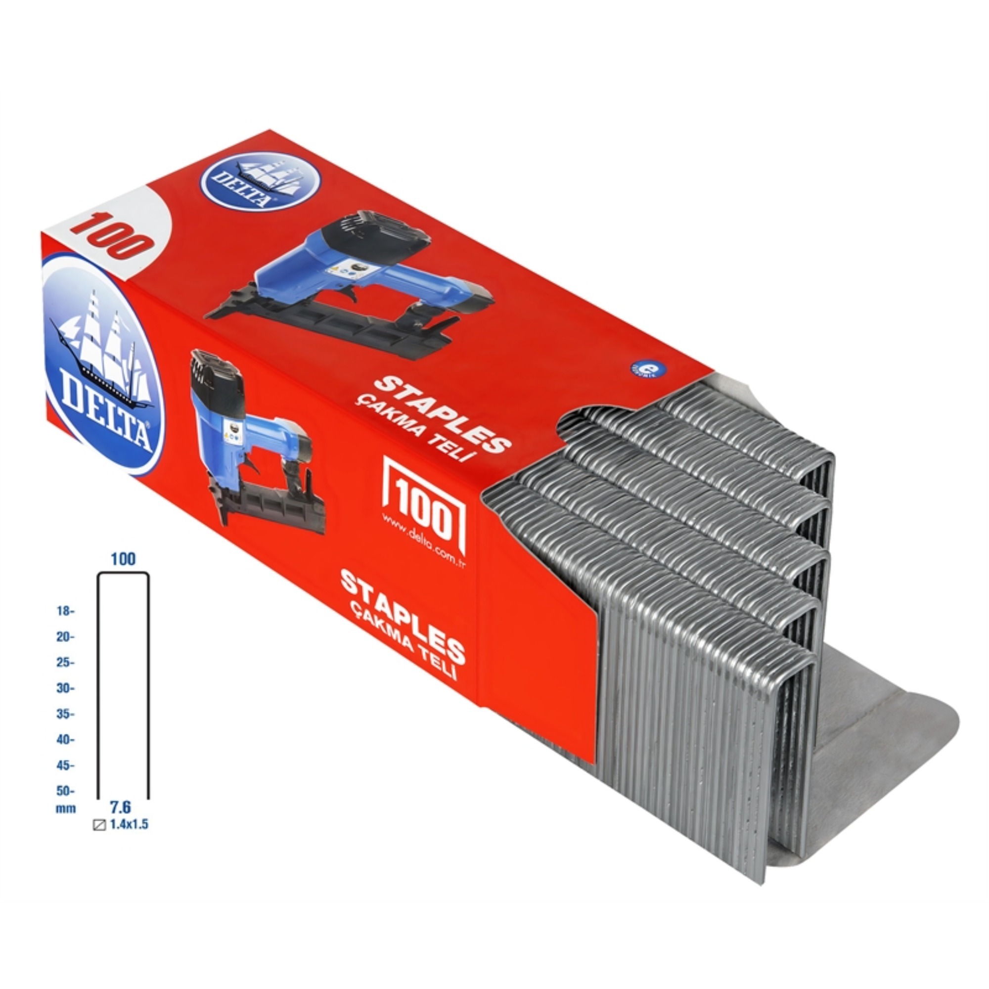 Delta Zımba Teli 100/40 (375 Adet) - 30'lu Paket